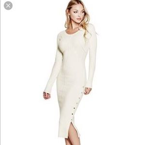 Ls rosy high slit sweater dress XXS